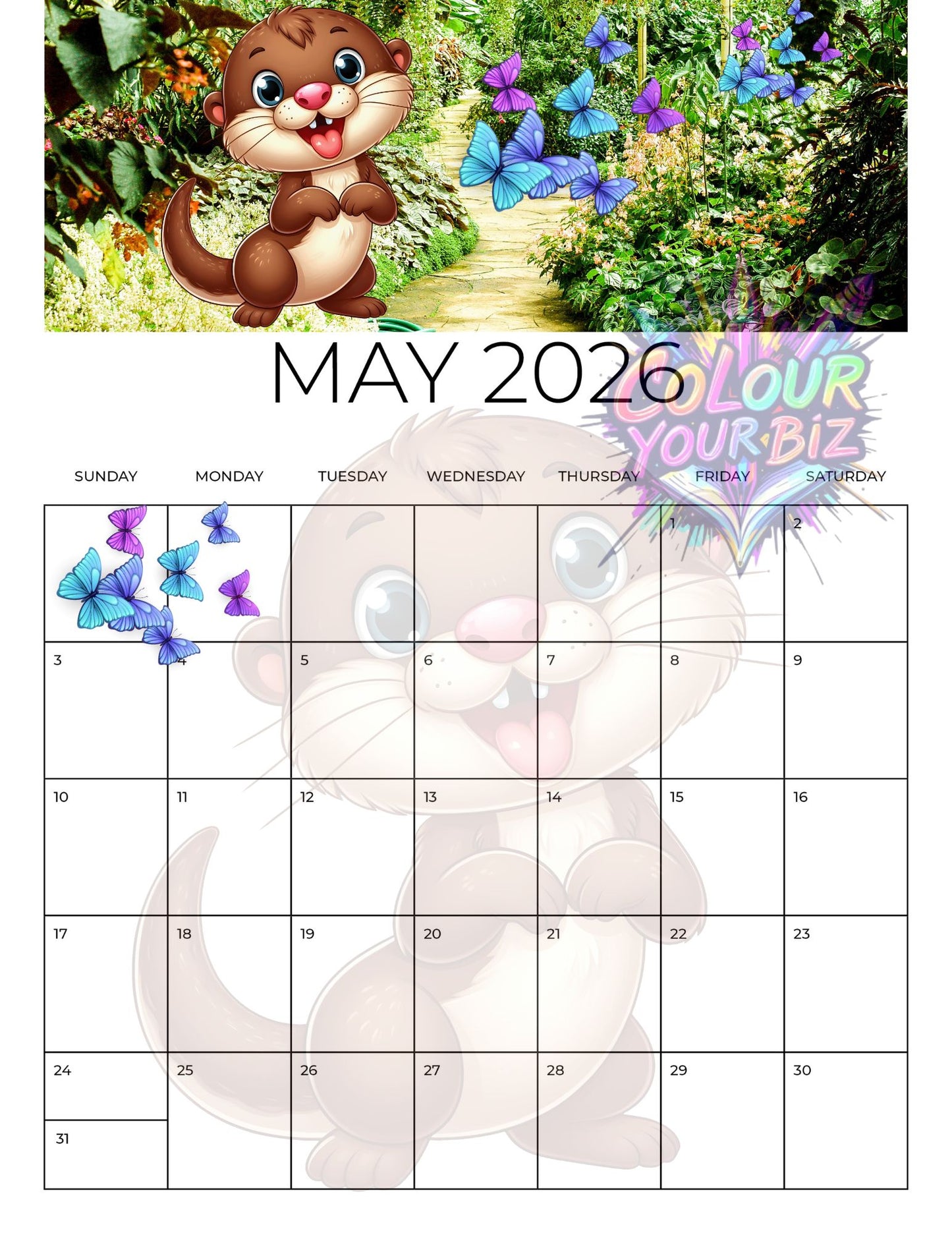2026 With The Otters Calendar