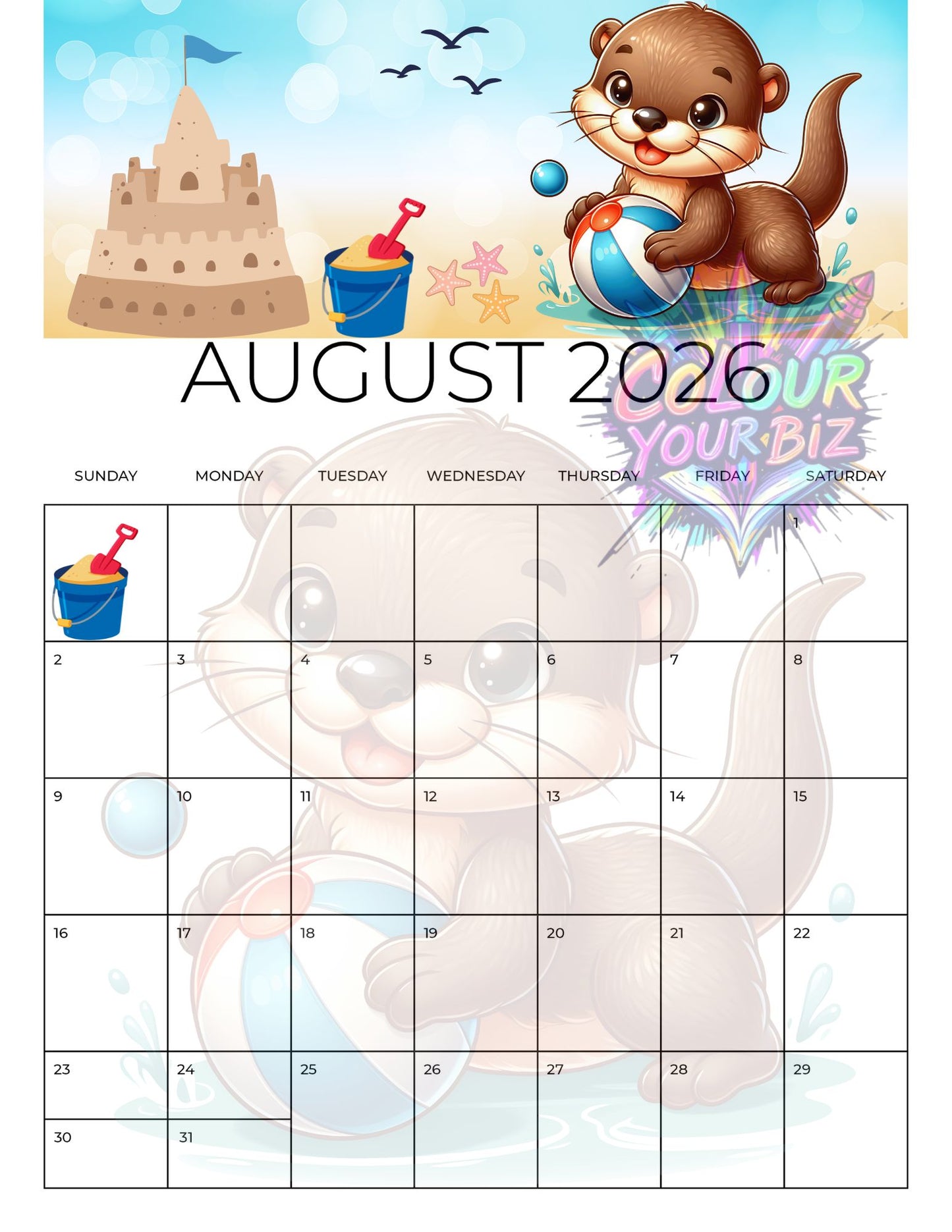 2026 With The Otters Calendar