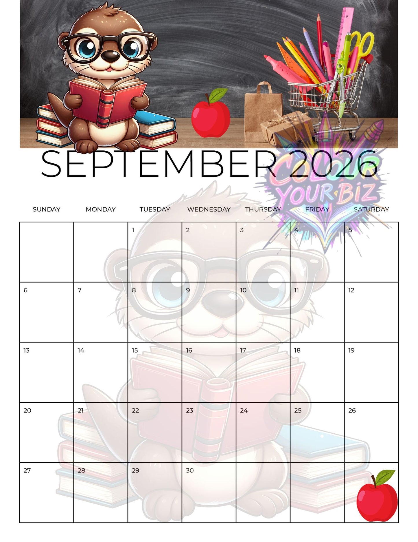 2026 With The Otters Calendar