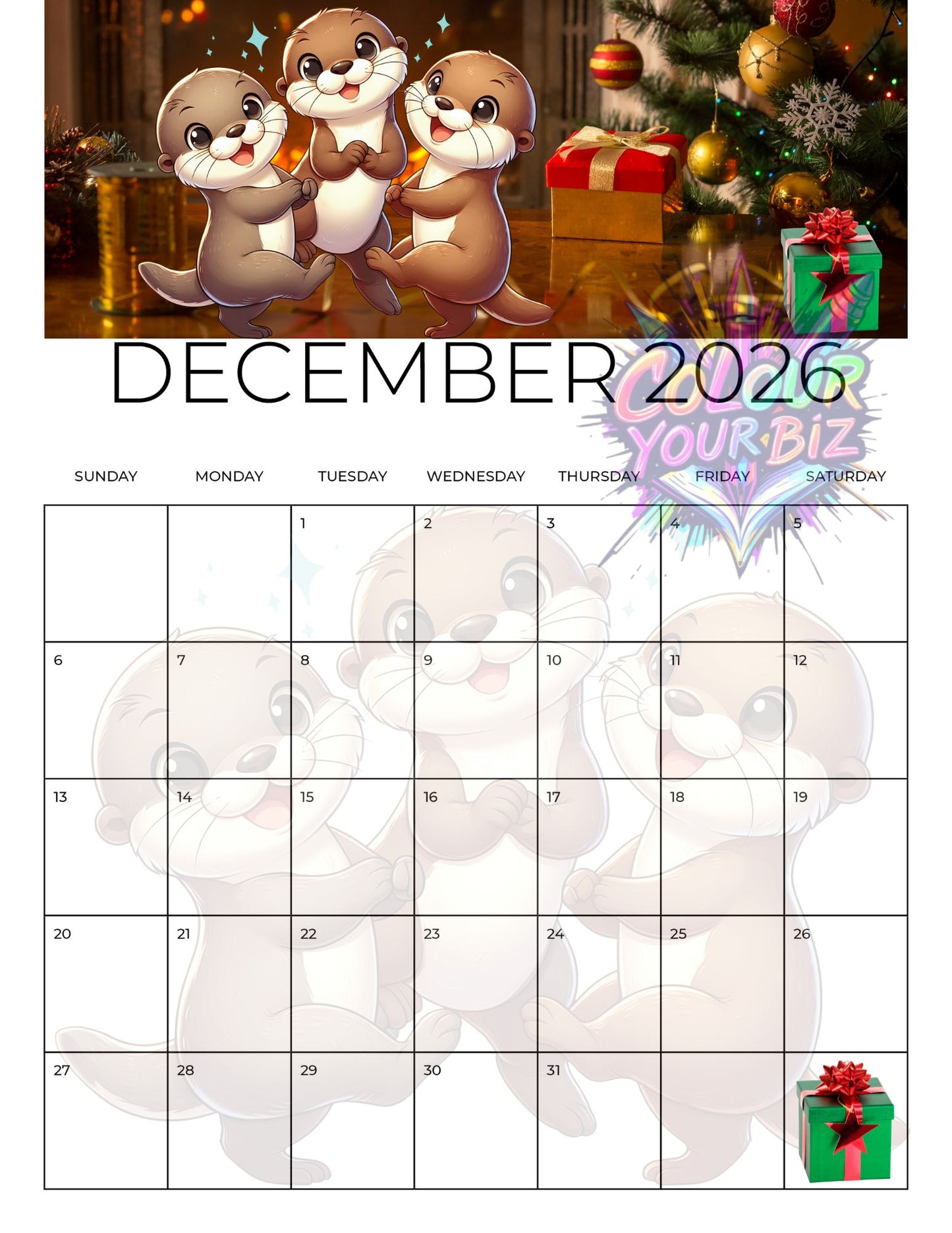 2026 With The Otters Calendar