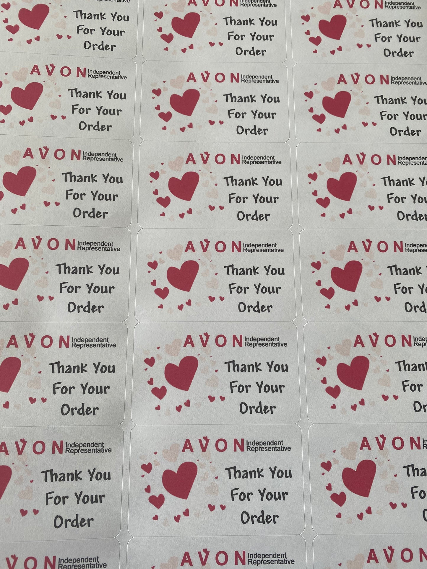 Avon 'Thank You' Stickers