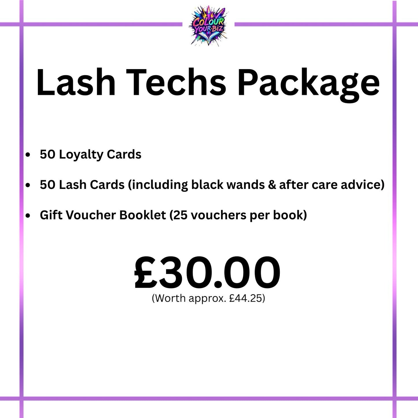 'Lash Techs Package' Business Stationery Bundle