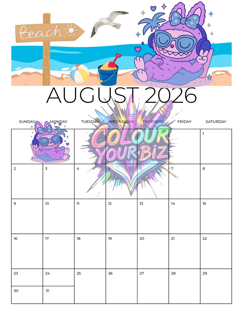 Little Monsters 2026 Calendar