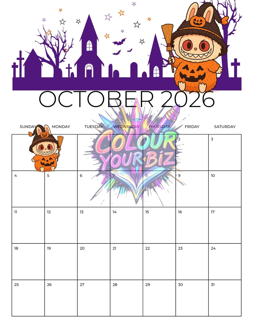 Little Monsters 2026 Calendar