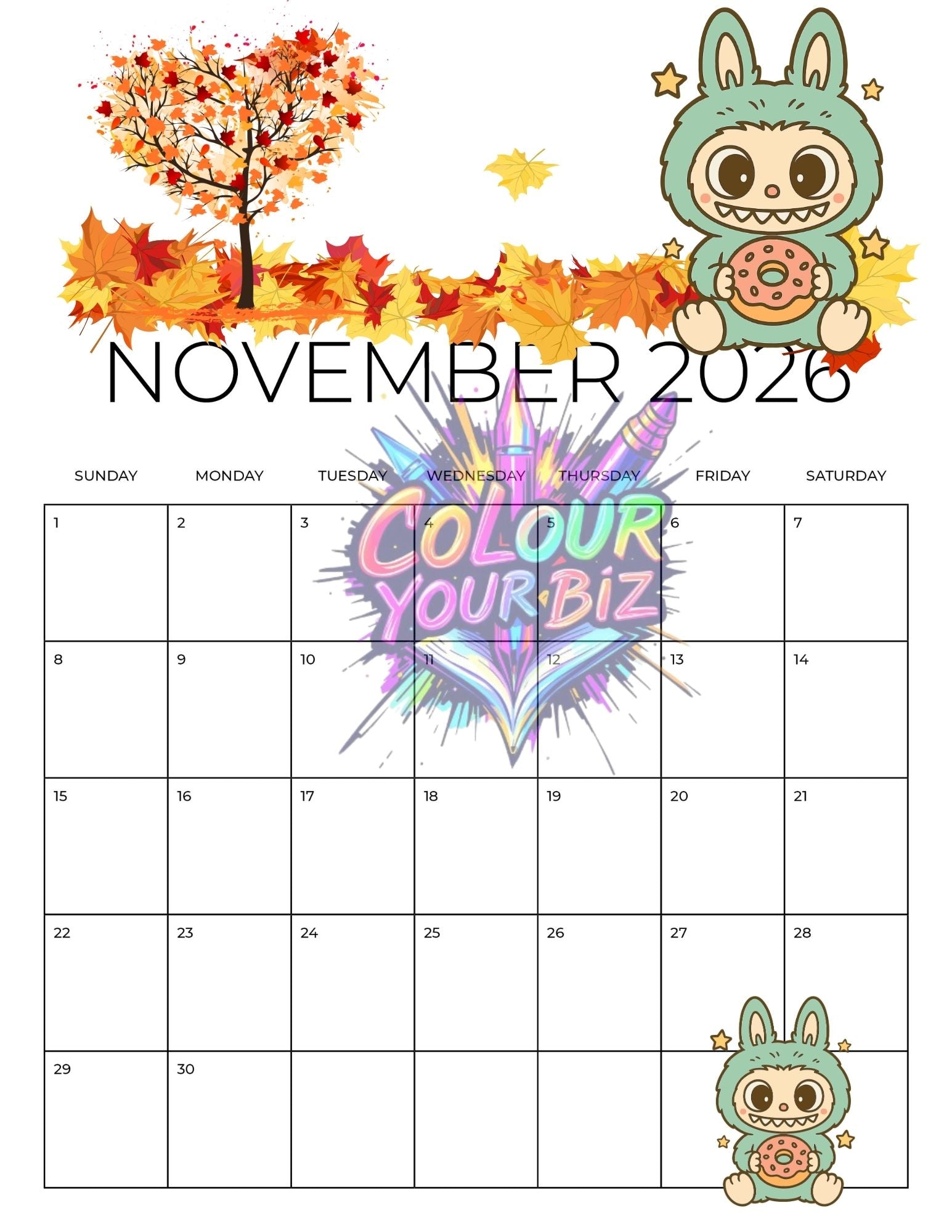 Little Monsters 2026 Calendar