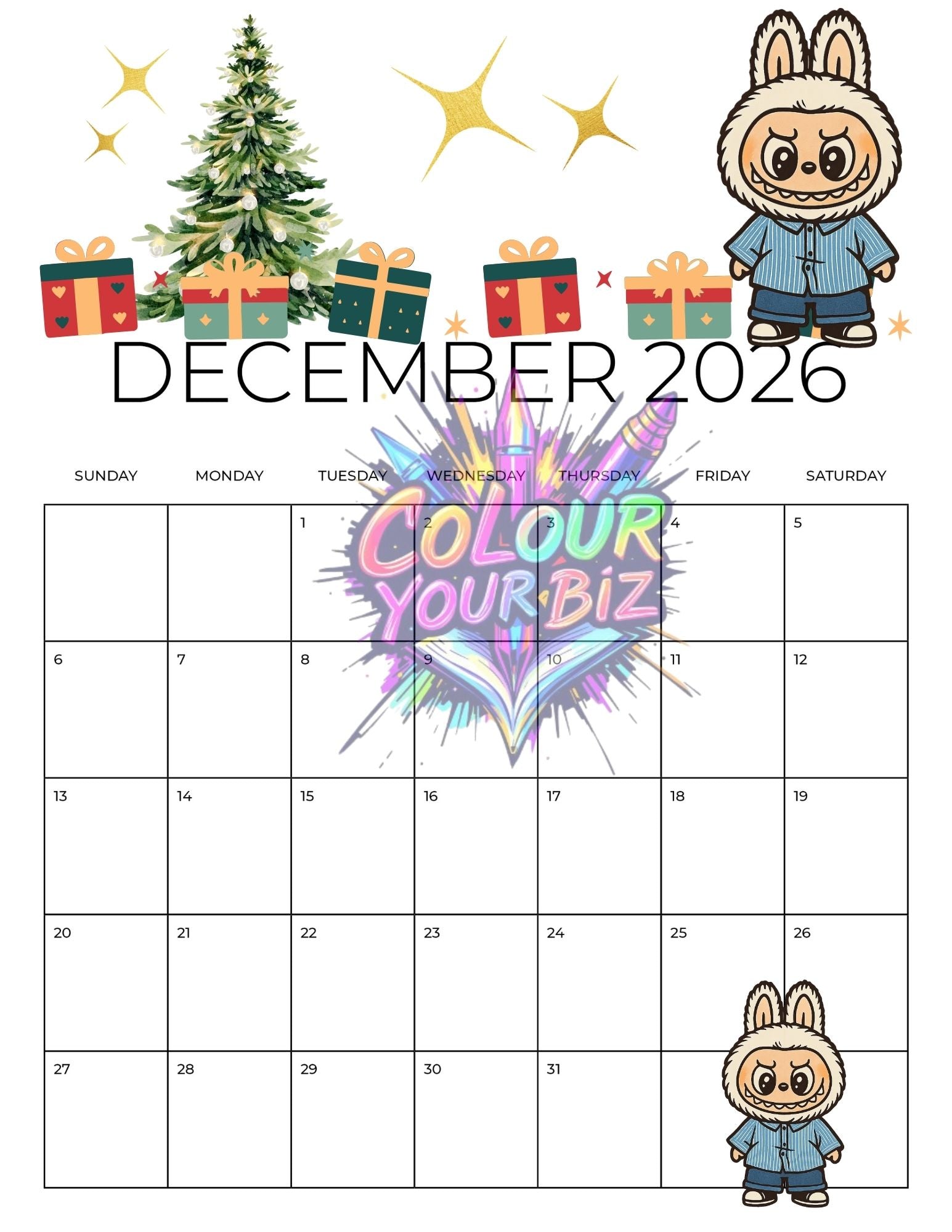 Little Monsters 2026 Calendar