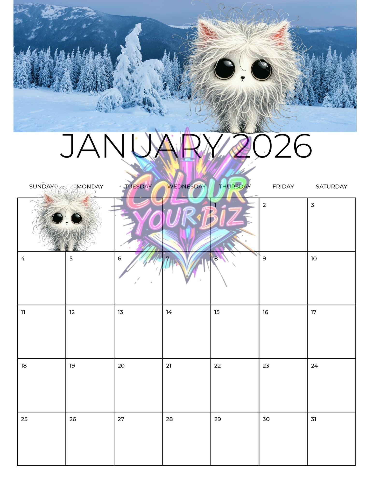 The Funky Cats 2026 Calendar