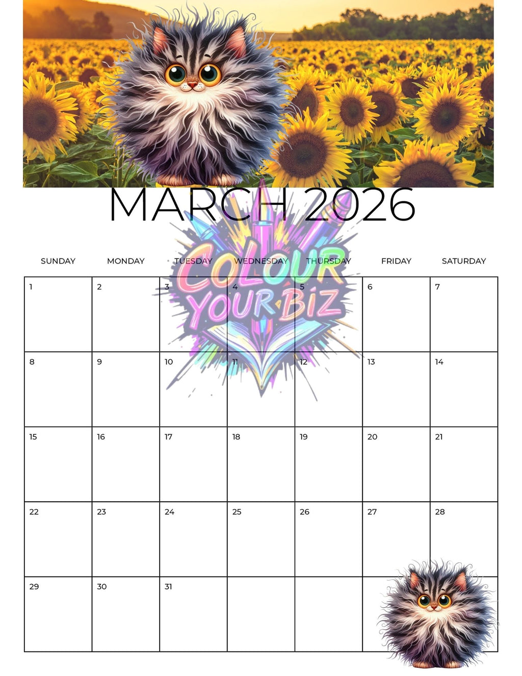 The Funky Cats 2026 Calendar