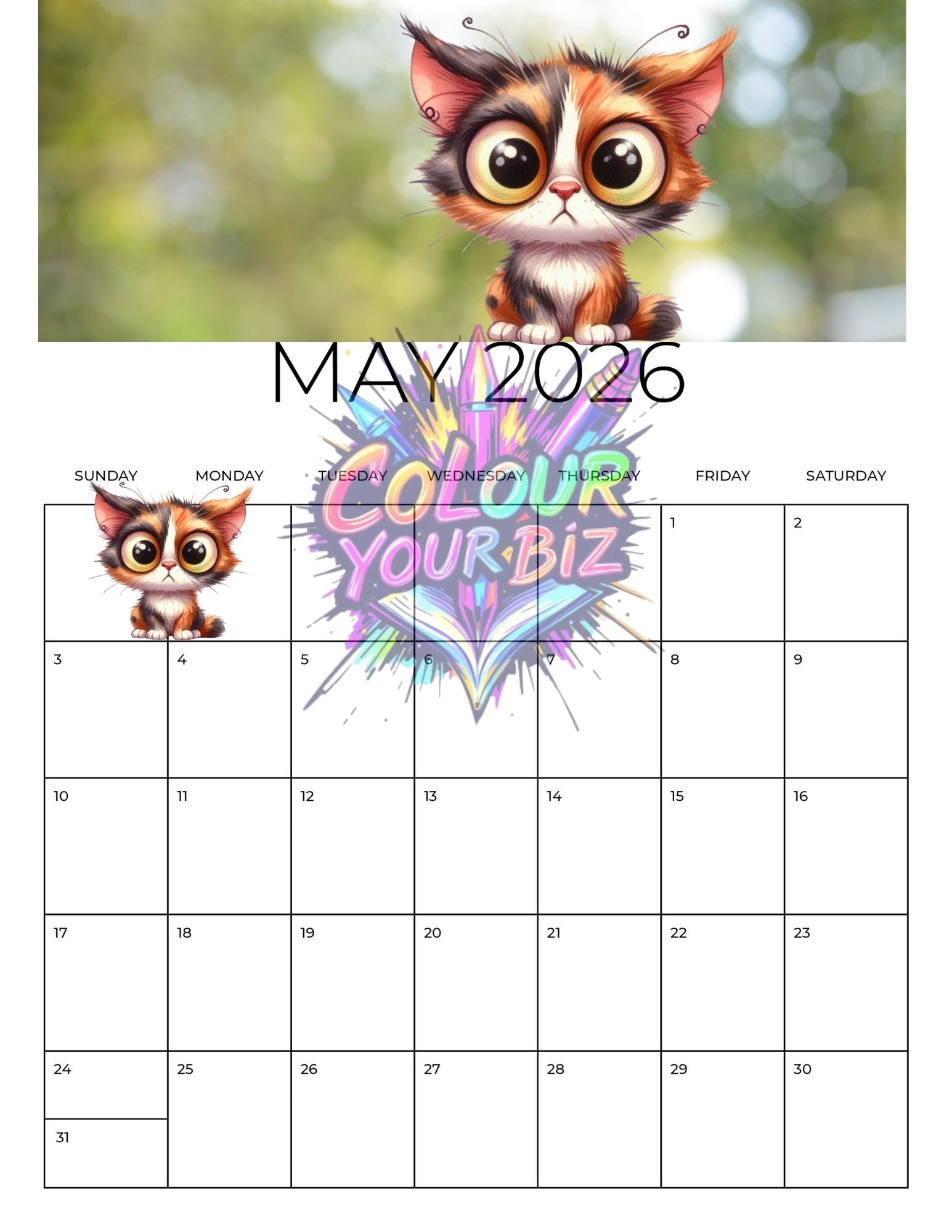The Funky Cats 2026 Calendar