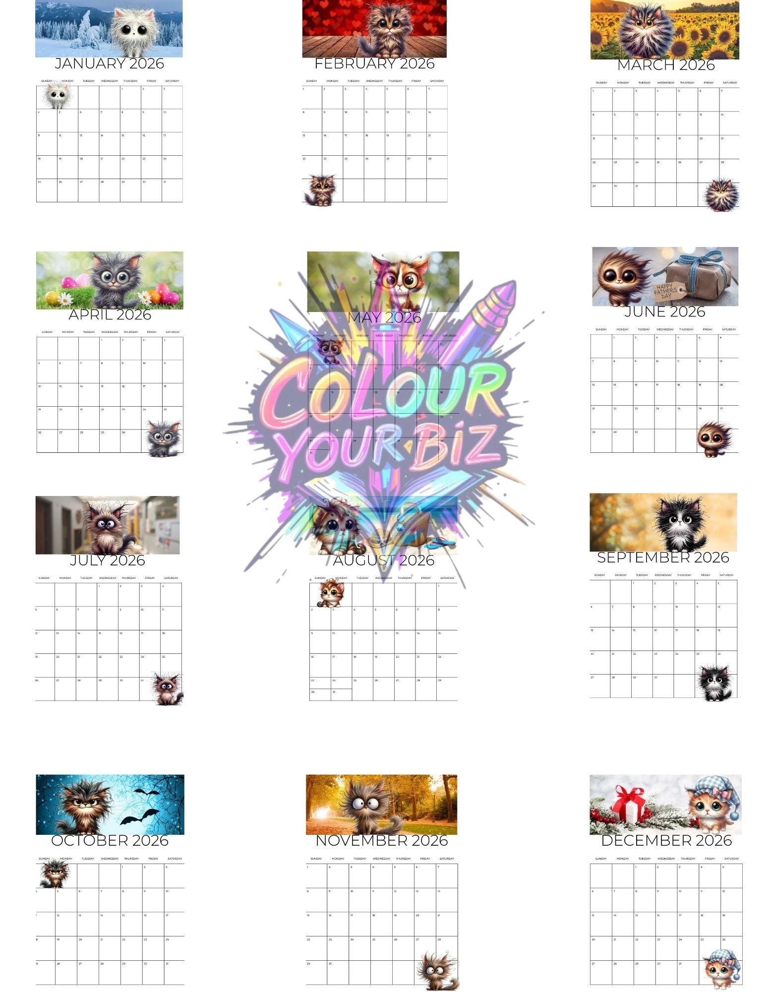 The Funky Cats 2026 Calendar