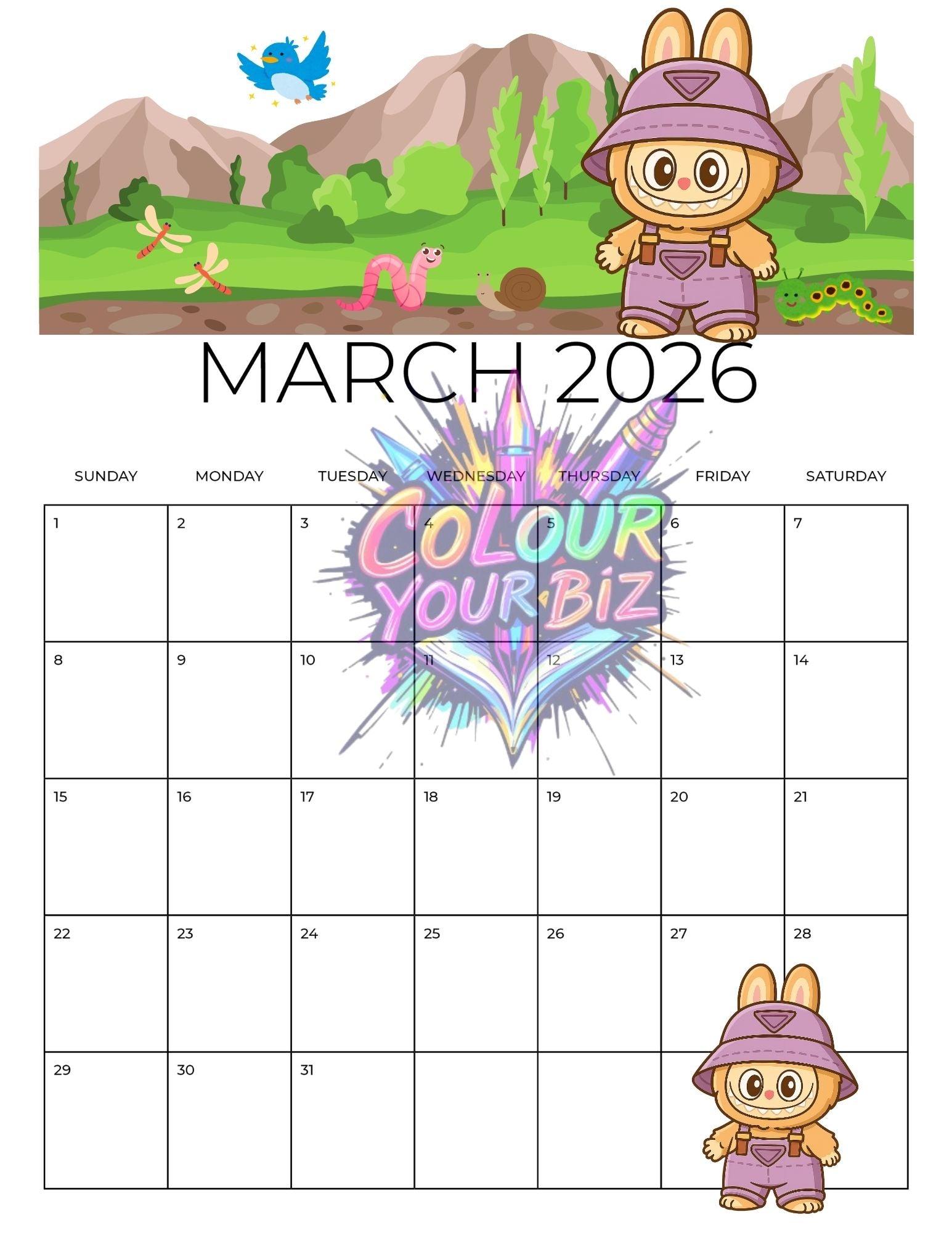 Little Monsters 2026 Calendar