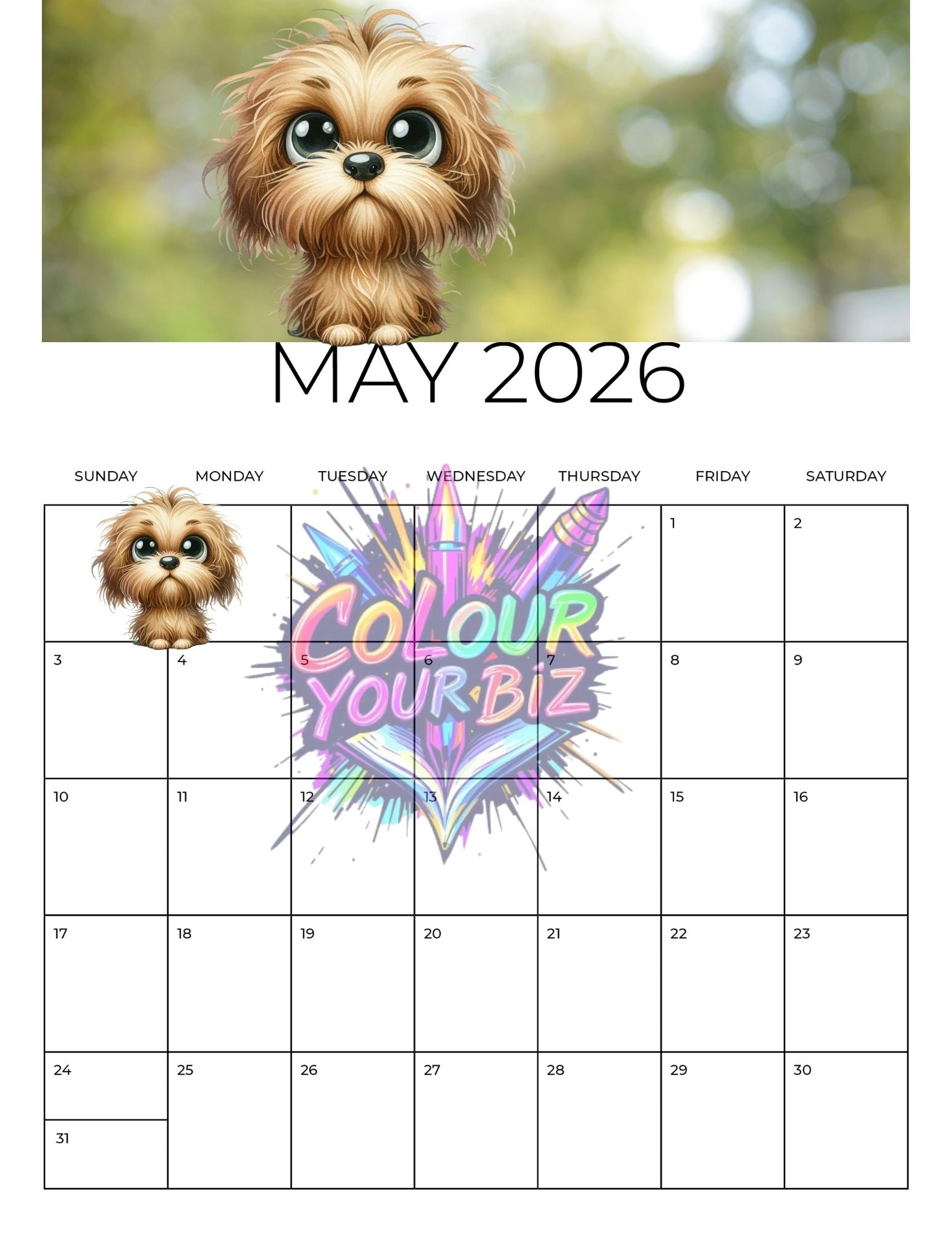 Funky Dogs 2026 Calendar