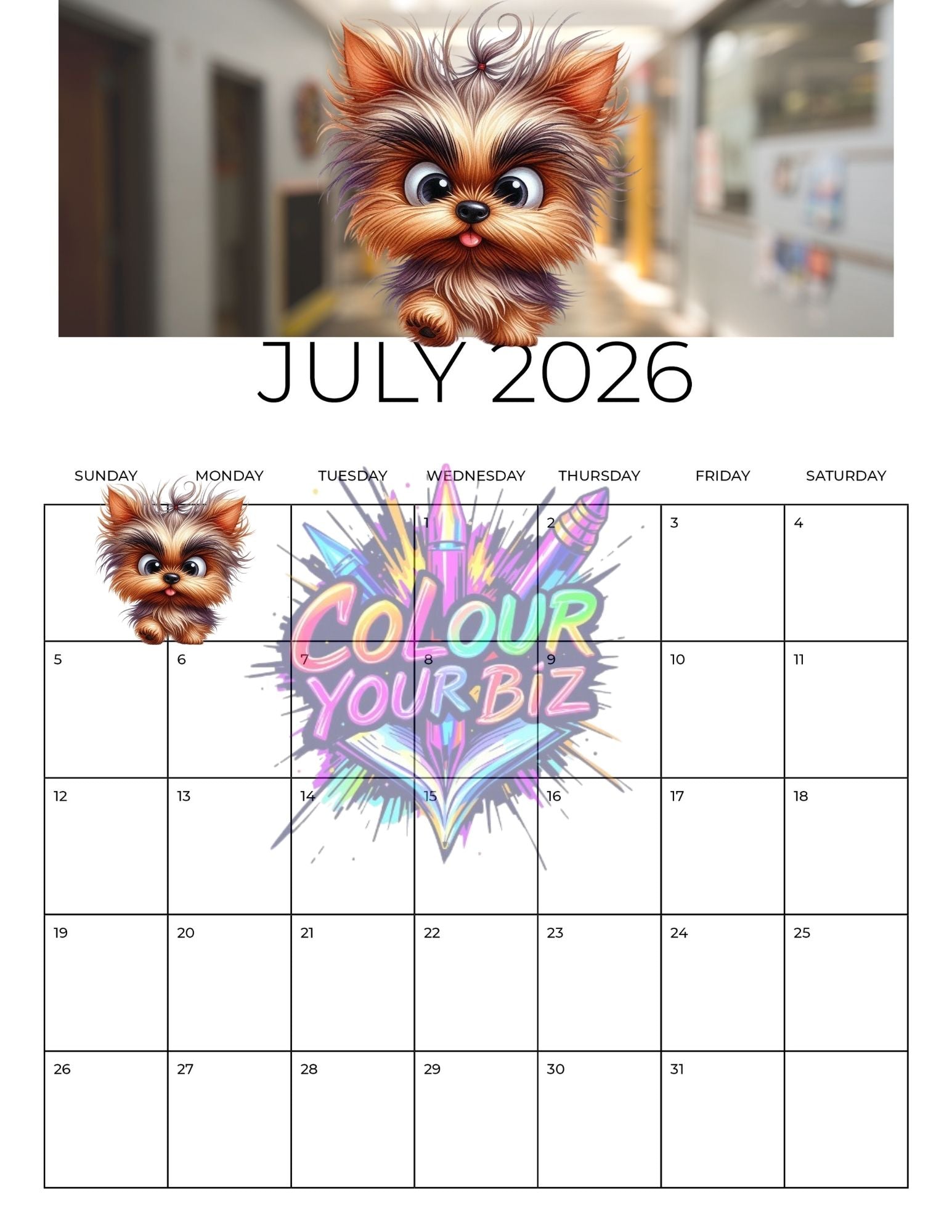 Funky Dogs 2026 Calendar