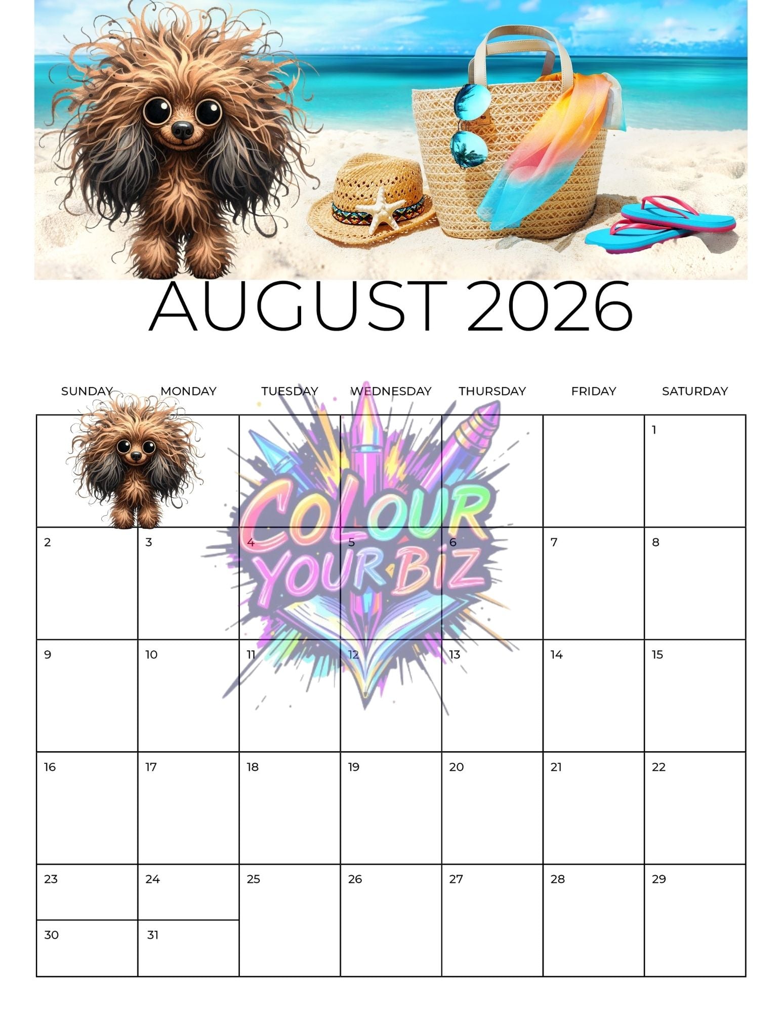 Funky Dogs 2026 Calendar