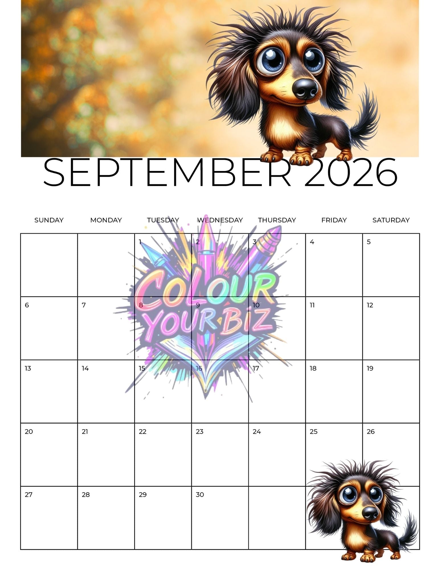 Funky Dogs 2026 Calendar