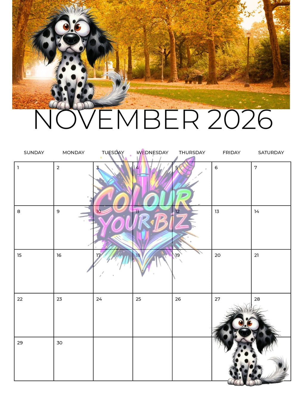 Funky Dogs 2026 Calendar