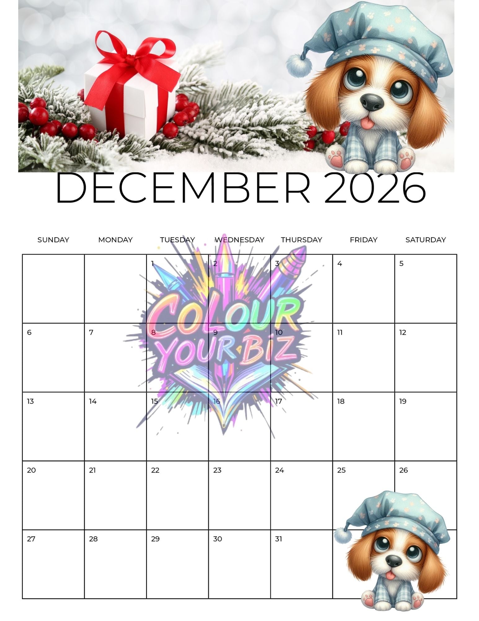 Funky Dogs 2026 Calendar