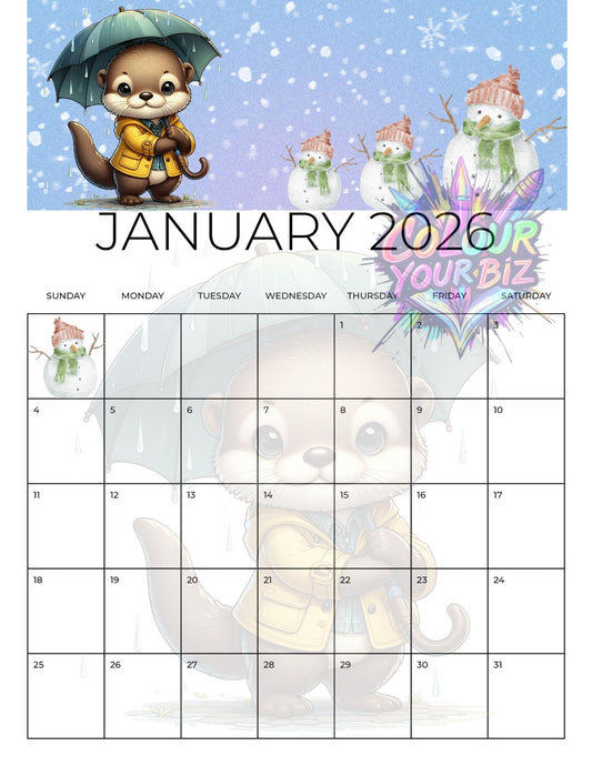 2026 With The Otters Calendar