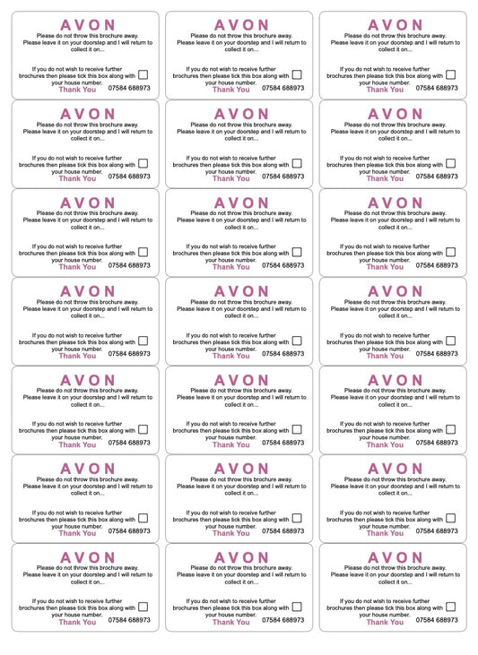 AVON Brochure Collection Labels