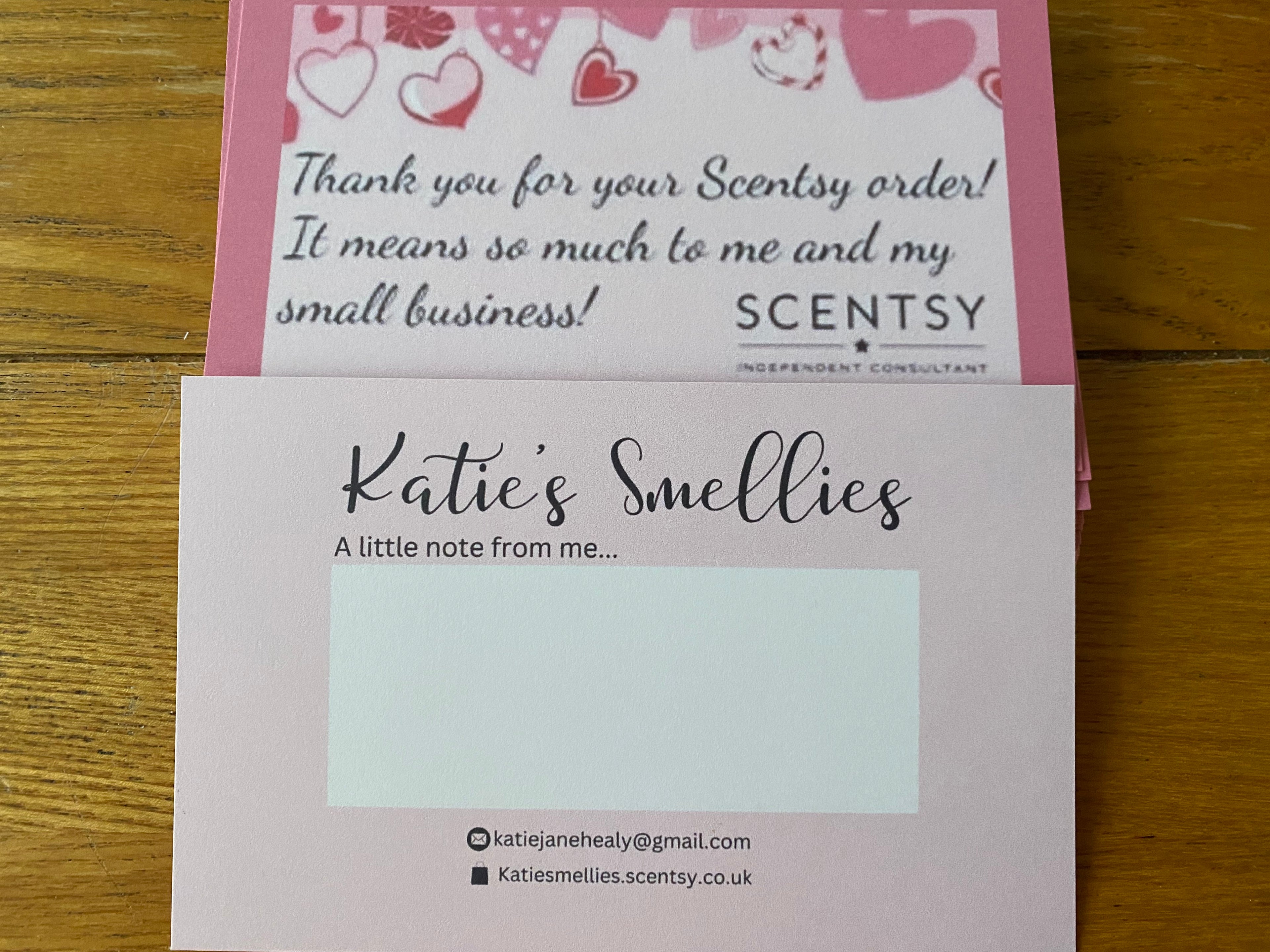 Personalised Business Thank you Cards / Notes