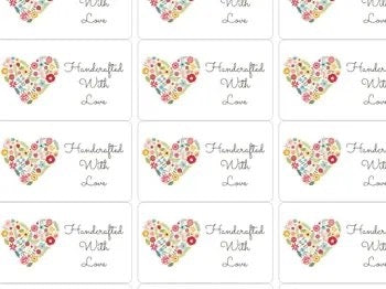 Handcrafted With Love Stickers