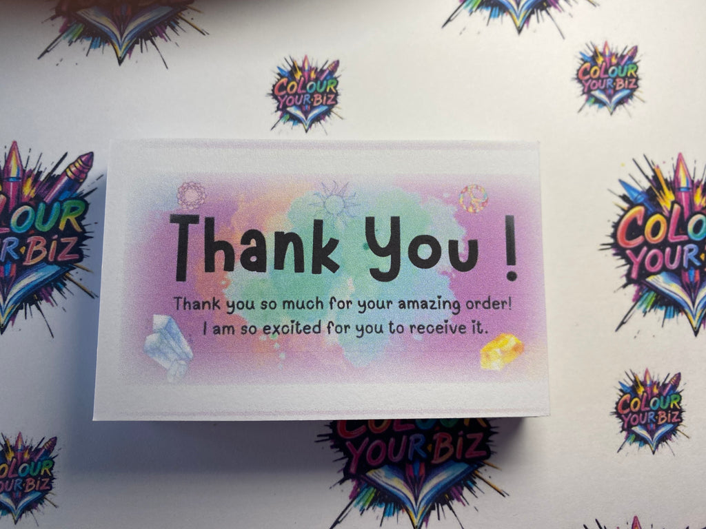 Personalised Business Thank you Cards / Notes