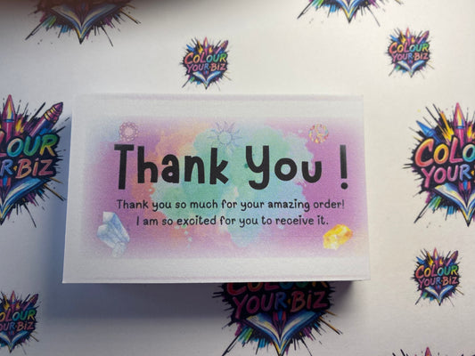Personalised Business Thank you Cards / Notes