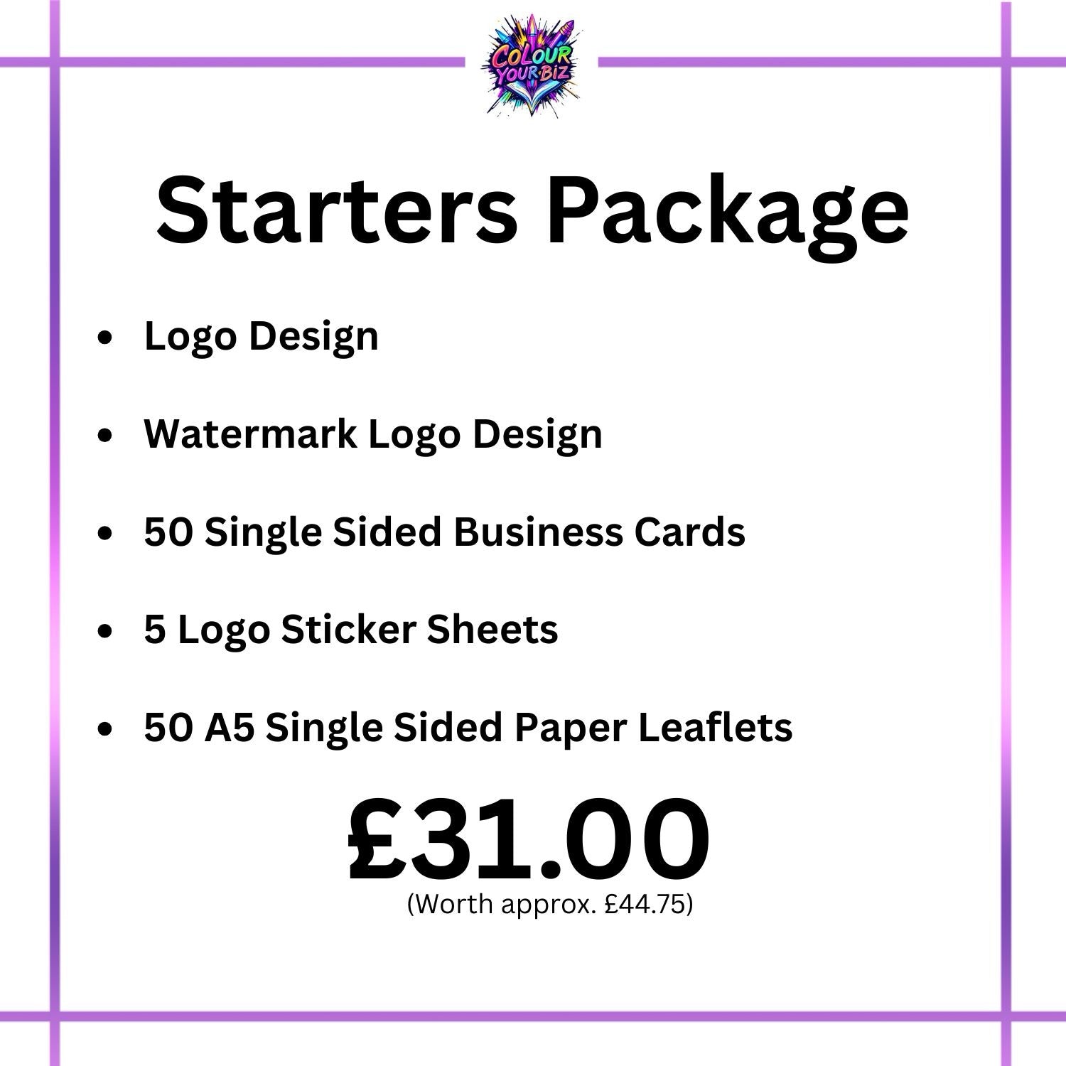 'Starters Package' Business Stationery Bundle
