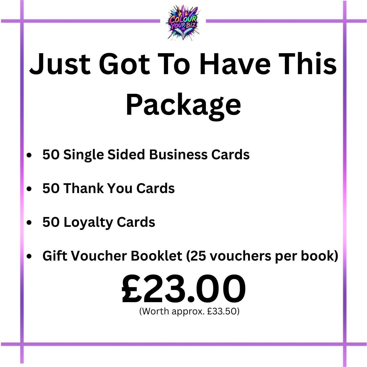 'Just Got To Have This Package' Business Stationery Bundle