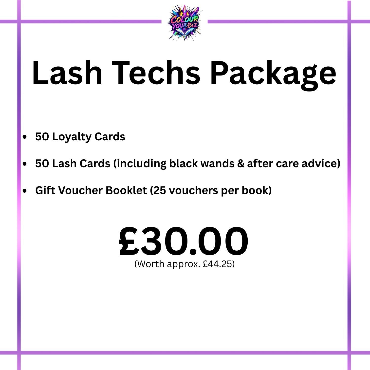 'Lash Techs Package' Business Stationery Bundle