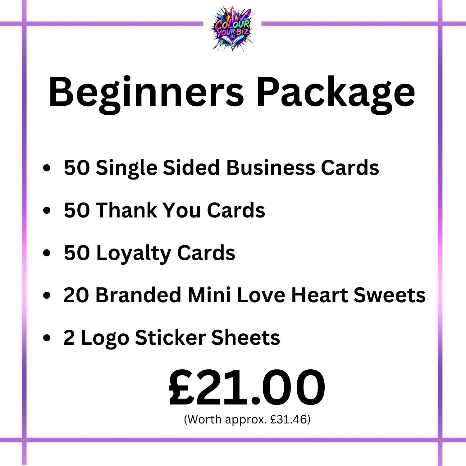 'Beginners Package' Business Stationery Bundle