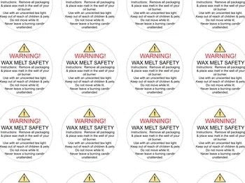 Wax Melts Warning Labels (Round)